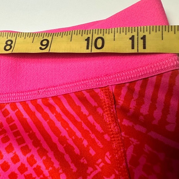 Adidas Climalite Techfit Compression Shorts Pink & Orange Abstract Womens Small - Picture 3 of 6